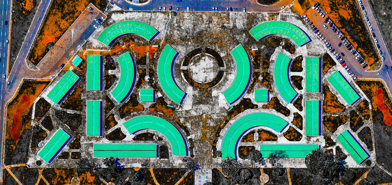Illustration for article titled These Stunning Geometric Patterns Were Created From Google Earth Images